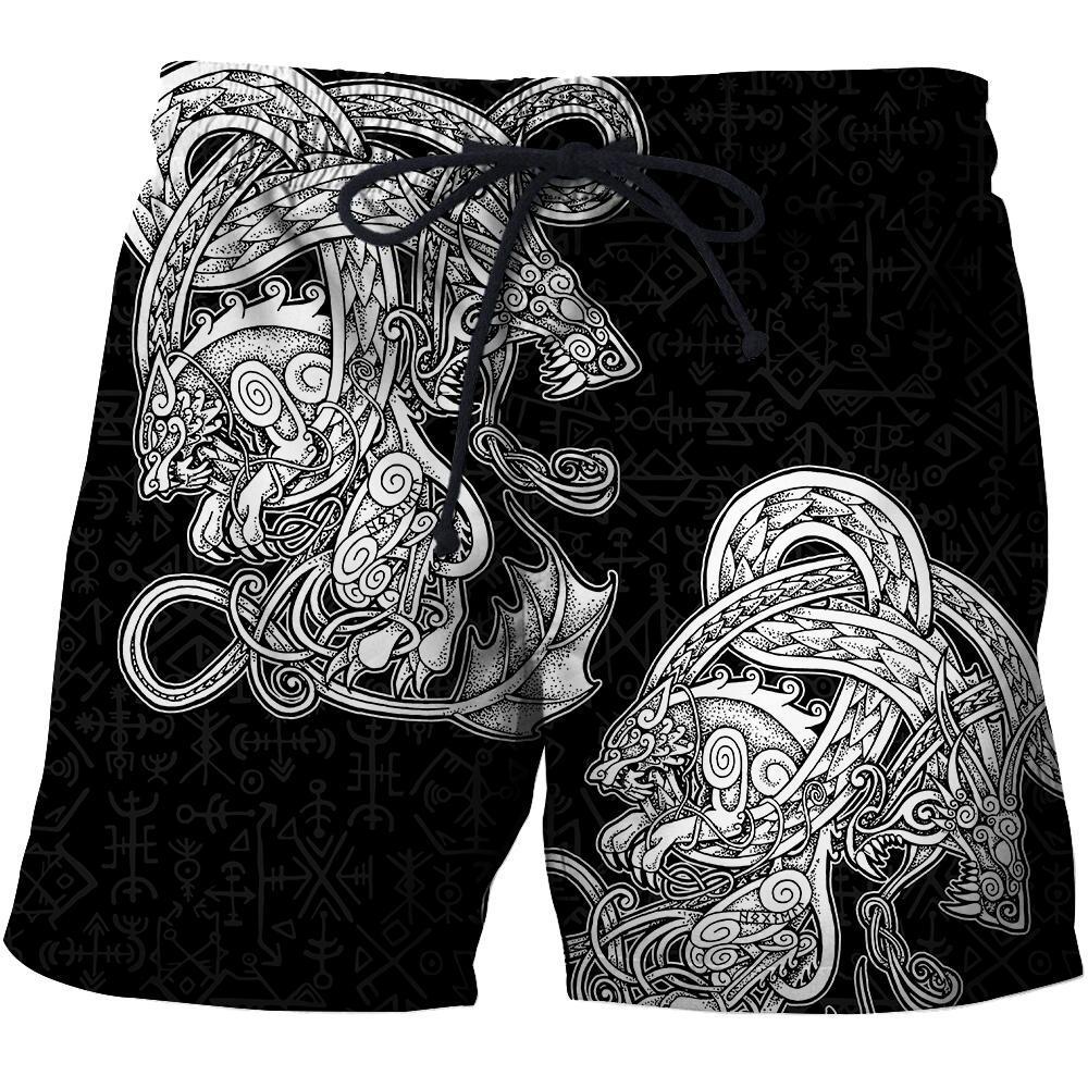 White Jormungandr and Fenrir Vikings 3D Over Printed Hoodie for Men and Women-ML
