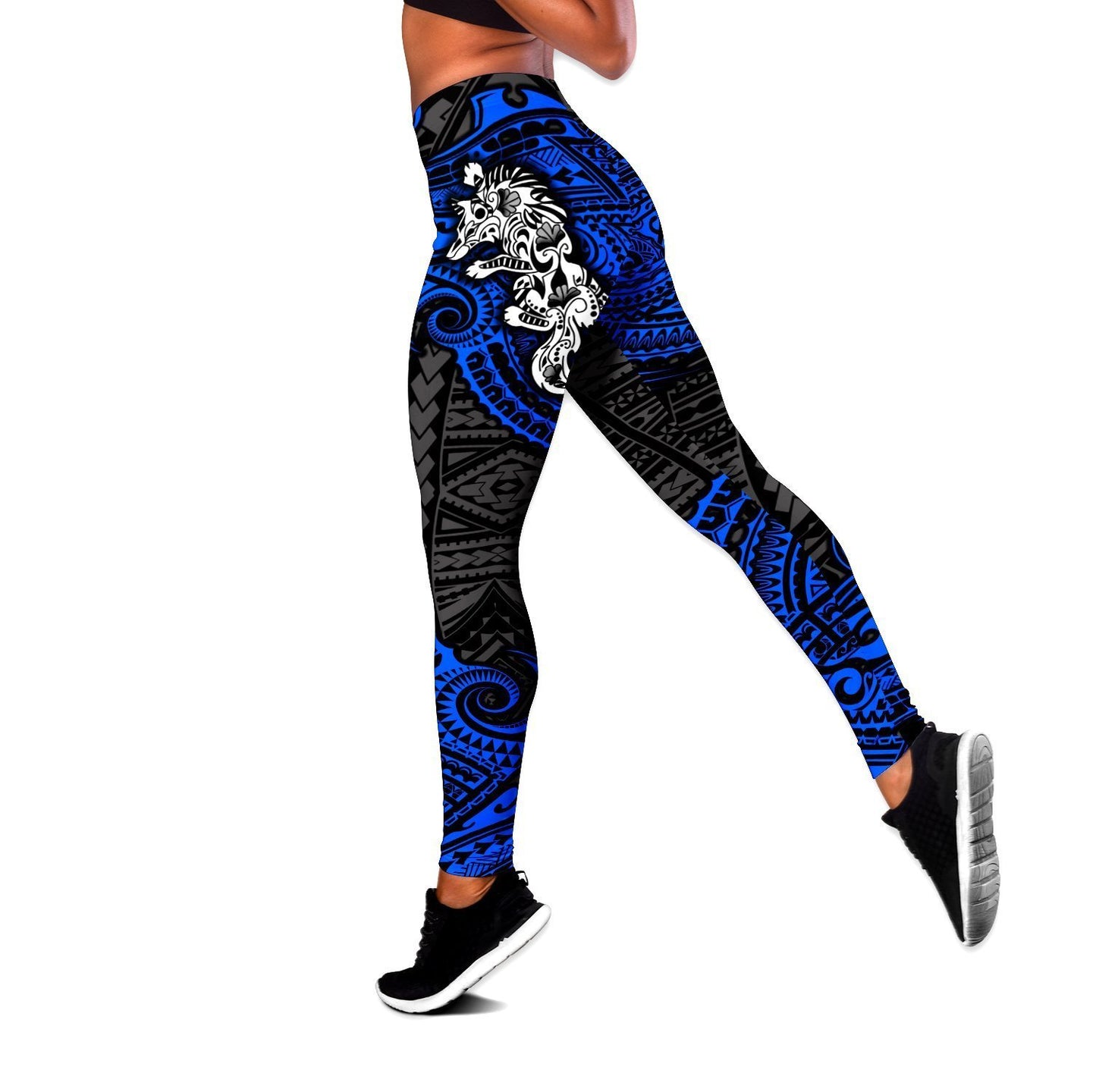 Amazing Polynesian Wolf Tattoo Legging & Tank top ML
