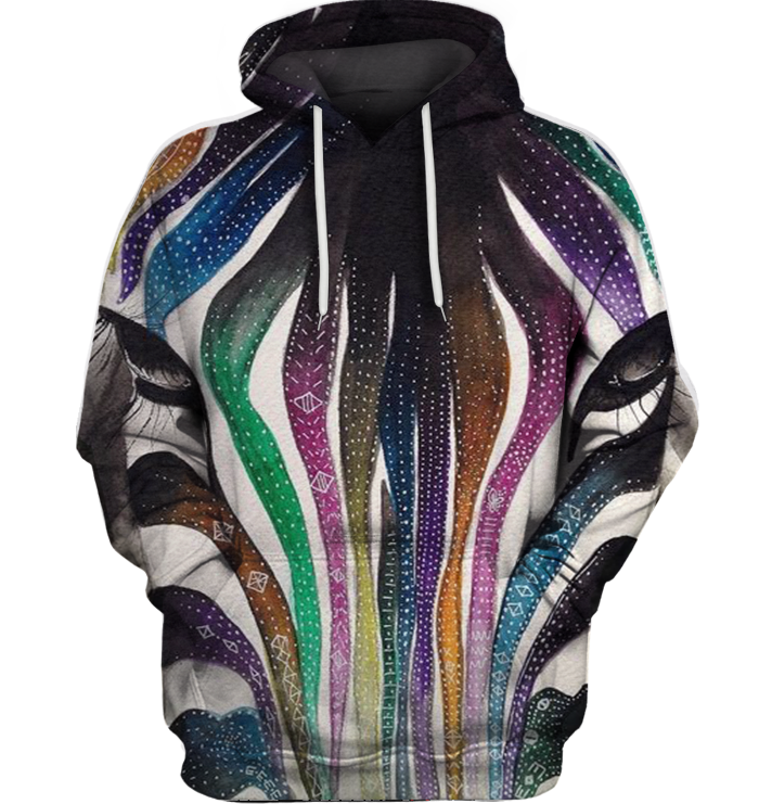 3D All Over Print Colourful Zebra Shirt-Apparel-6teenth World-Hoodie-S-Vibe Cosy™