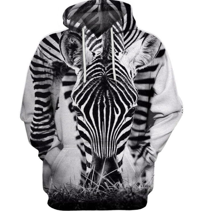3D All Over Print Zebra Face Shirt-Apparel-6teenth World-Hoodie-S-Vibe Cosy™