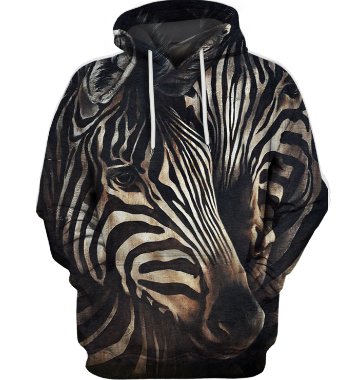 3D All Over Print Zebra Face Lovely Shirt-Apparel-6teenth World-Hoodie-S-Vibe Cosy™