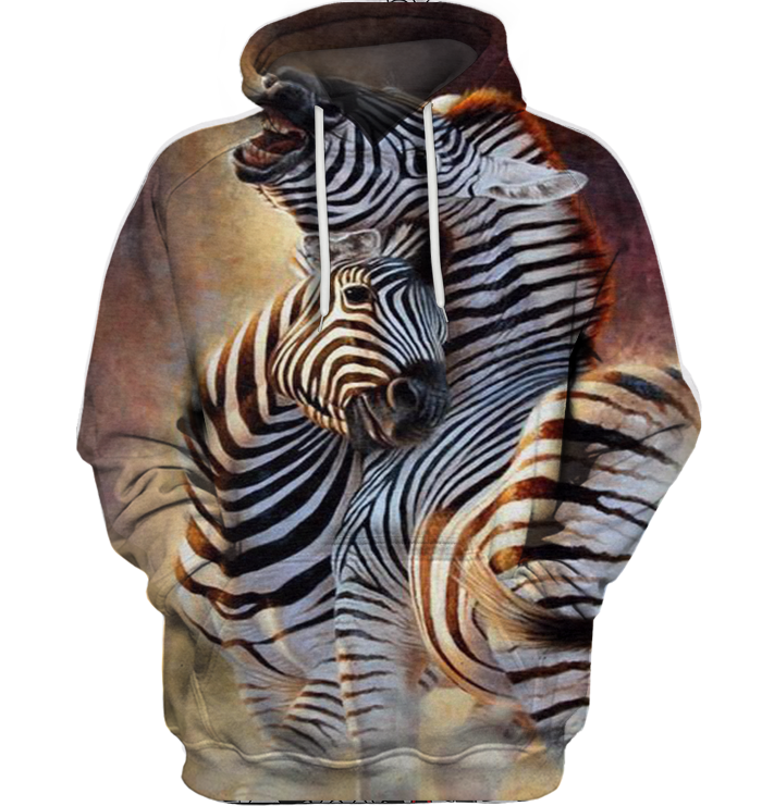3D All Over Print Lovely Zebra Shirt-Apparel-6teenth World-Hoodie-S-Vibe Cosy™