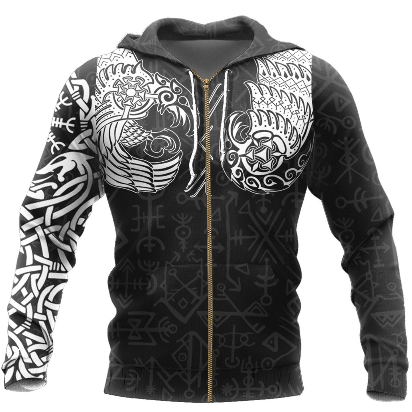 Viking Thor Hammer - Viking Raven All Over Print - Amaze Style™-Apparel