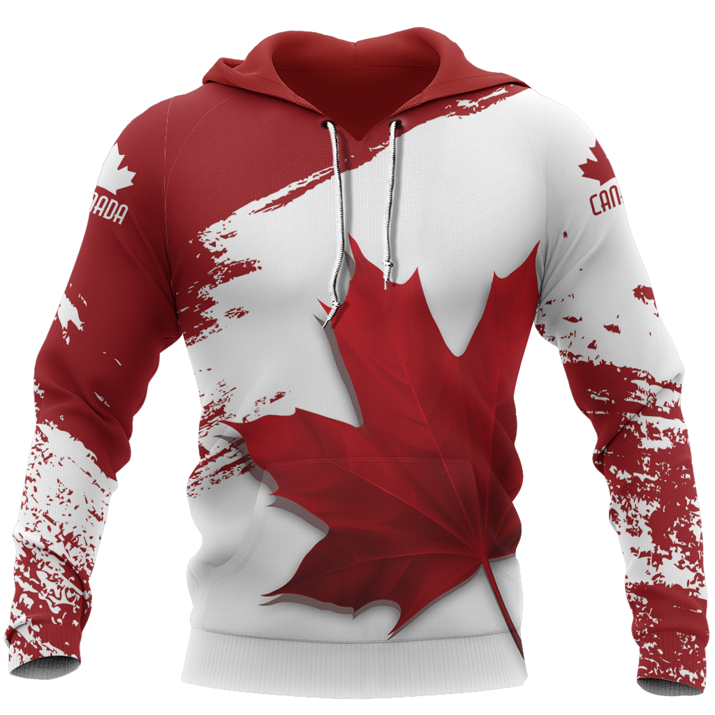 Canada Maple Leaf - Athletic Spirit Red Edition Pullover Hoodie PL - Amaze Style™-Apparel