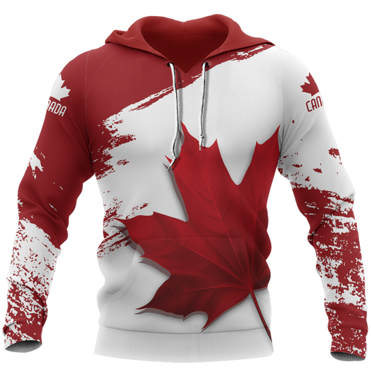 Canada Maple Leaf - Athletic Spirit Red Edition Pullover Hoodie PL - Amaze Style™-Apparel