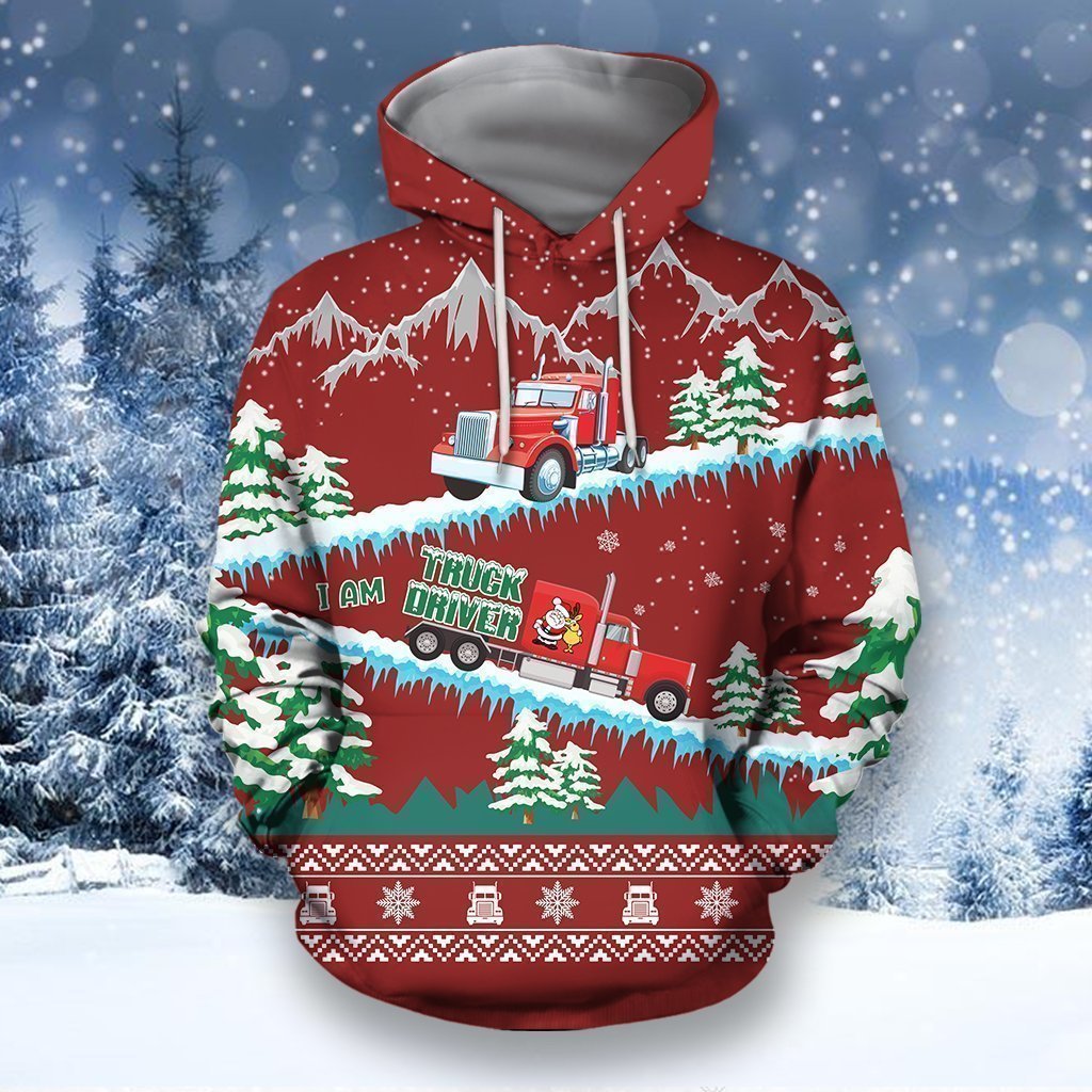 3D All Over Printed Christmas Truck Shirts-Apparel-6teenth World-Hoodie-S-Vibe Cosy™