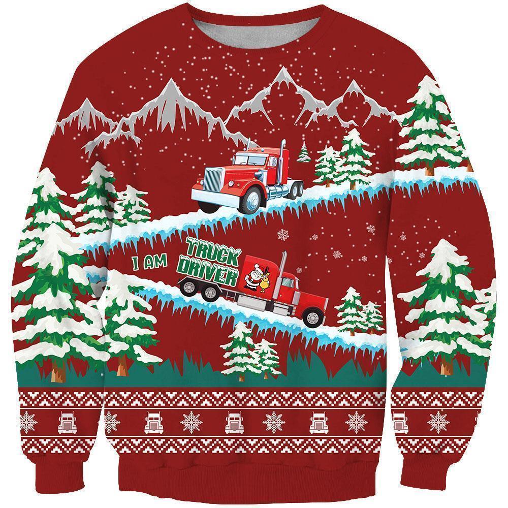 3D All Over Printed Christmas Truck Shirts-Apparel-6teenth World-Sweatshirt-S-Vibe Cosy™