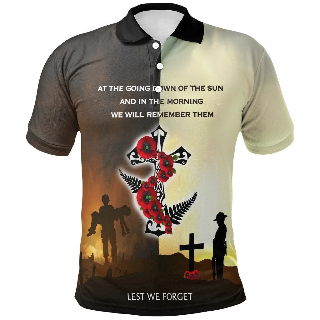 Tmarc Tee New Zealand Anzac Day Poppy Lest We Forget design 3d print shirts