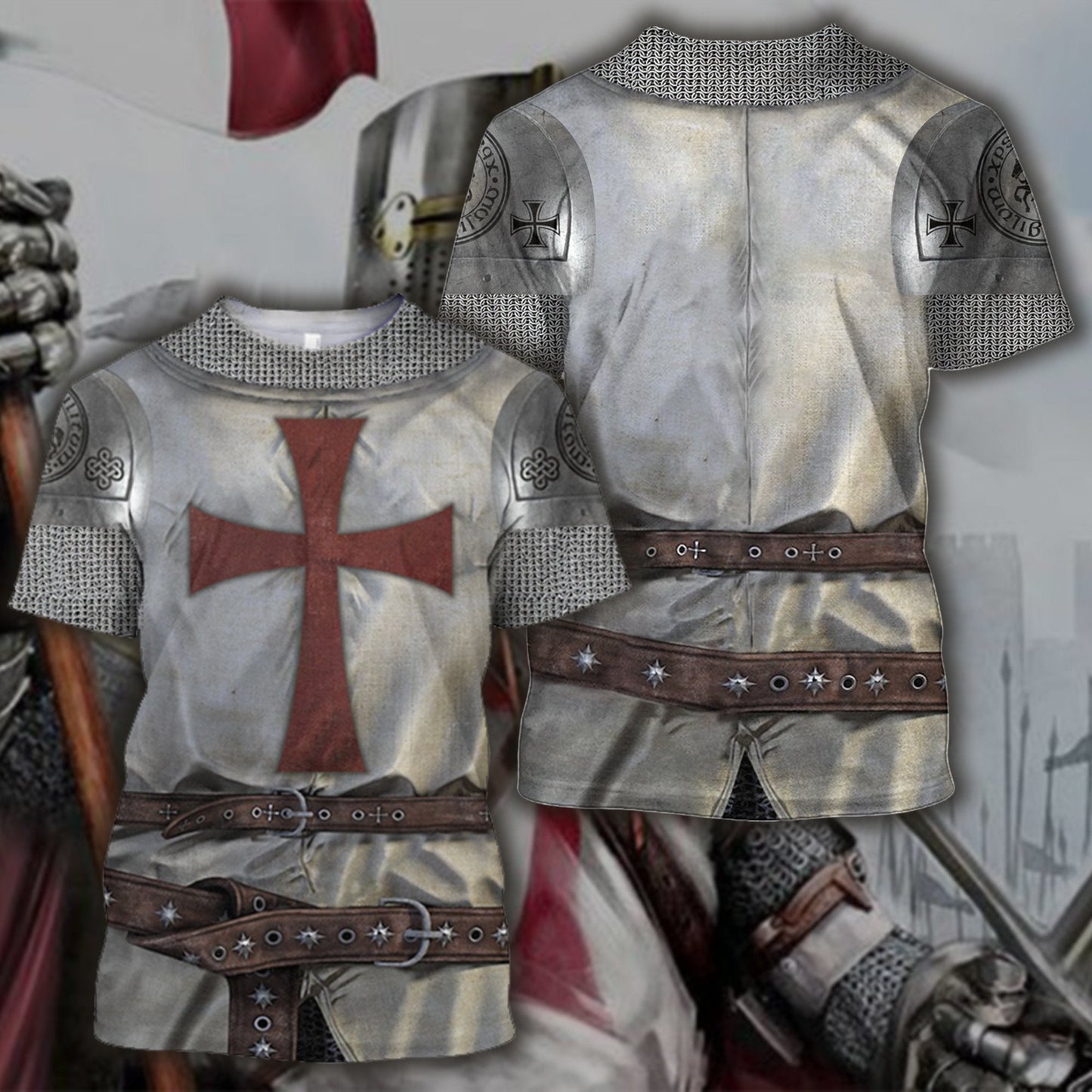 3D All Over Printed Knight Templar Tops - Amaze Style™-Apparel