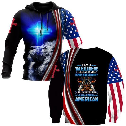 American Welder All Over Printed Hoodie MEI
