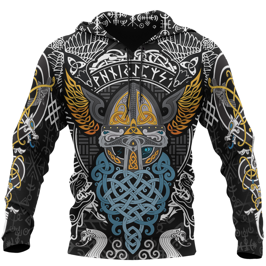 Viking Odin - Wotan Pullover Hoodie A0 - Amaze Style™-ALL OVER PRINT HOODIES