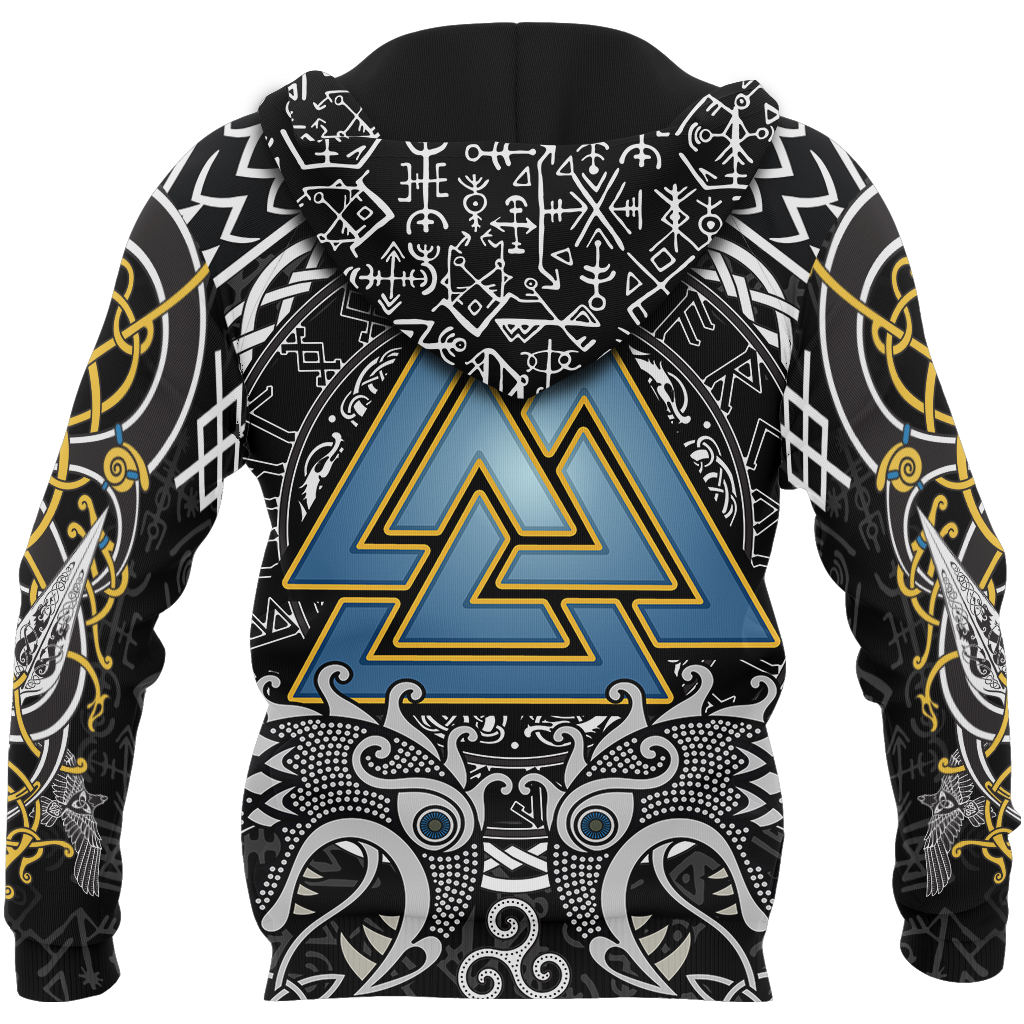Viking Odin - Wotan Pullover Hoodie A0 - Amaze Style™-ALL OVER PRINT HOODIES