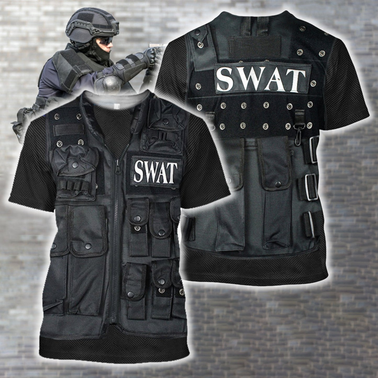 3D All Over Printed U.S SWAT Team Uniform - Amaze Style™-Apparel