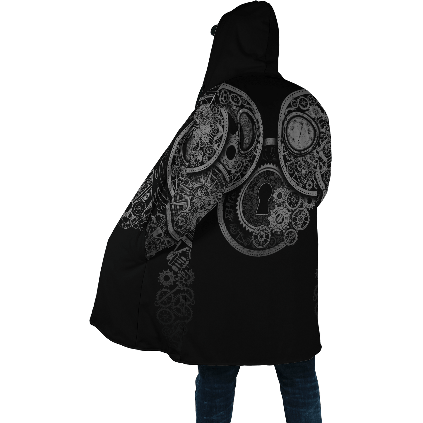 Steampunk Mechanic 3D Over Printed Cloak for Men and Women-ML