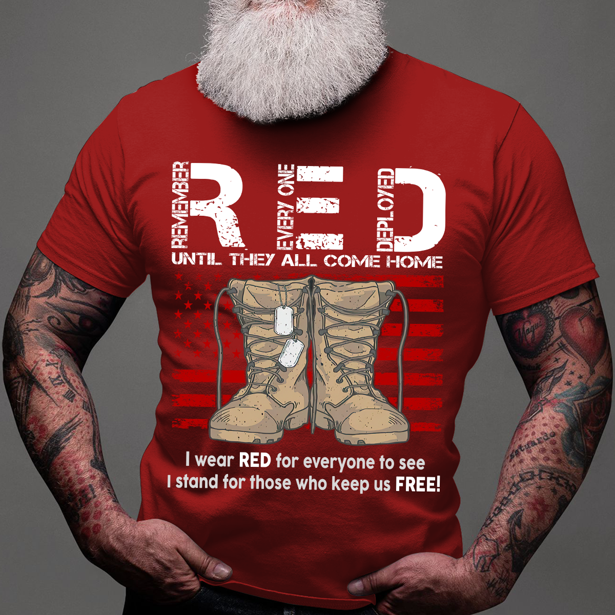 On Friday We Wear Red Classic T-Shirt, Best Gift For Dad Grandpa Veterans