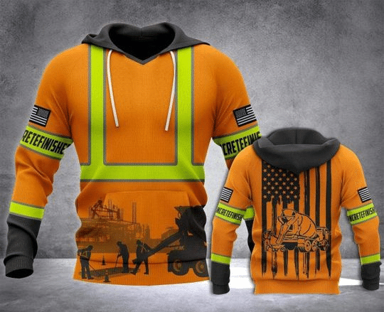 US Concrete Finisher Safety 3D printed shirts