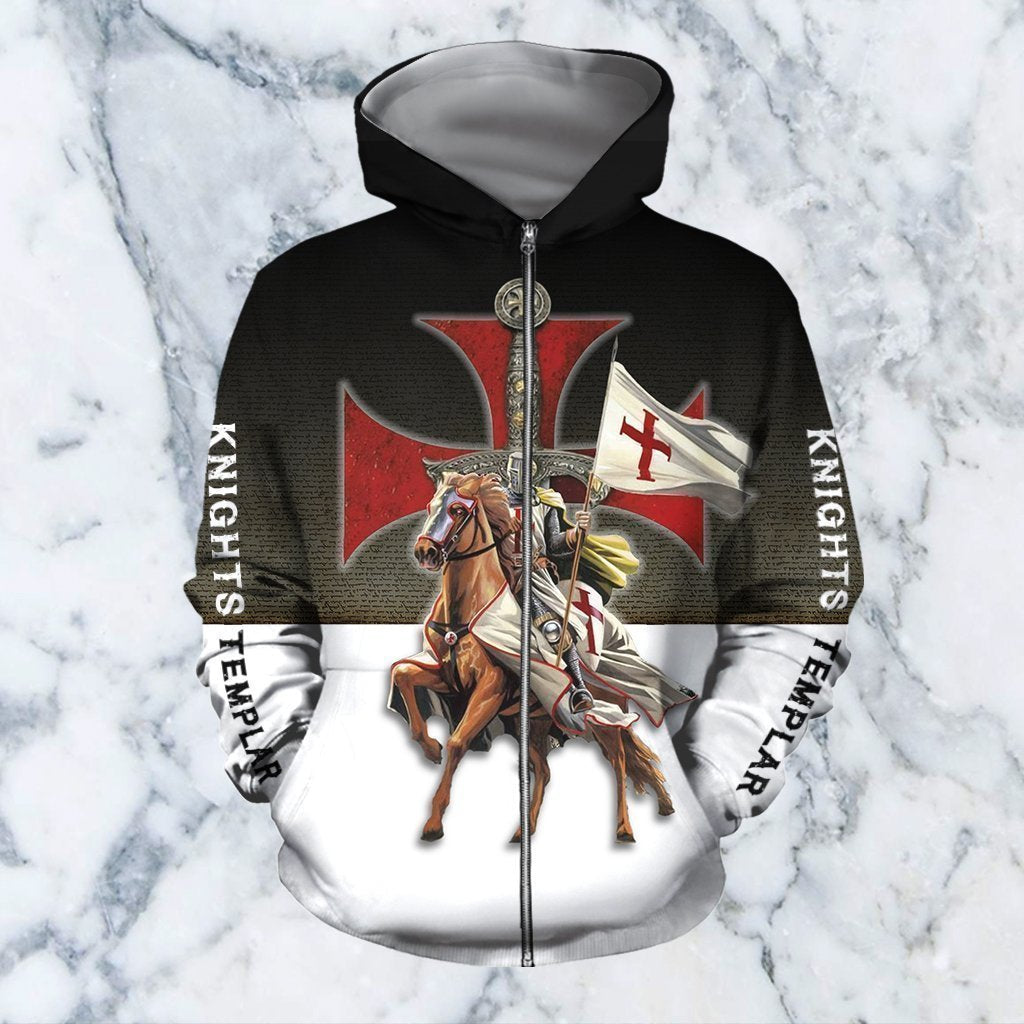 3D All Over Printed Knights Templar On Horseback - Amaze Style™-Apparel