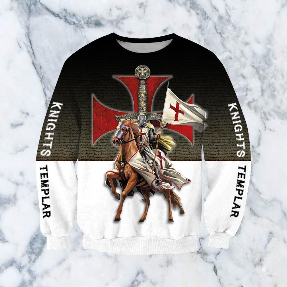 3D All Over Printed Knights Templar On Horseback - Amaze Style™-Apparel