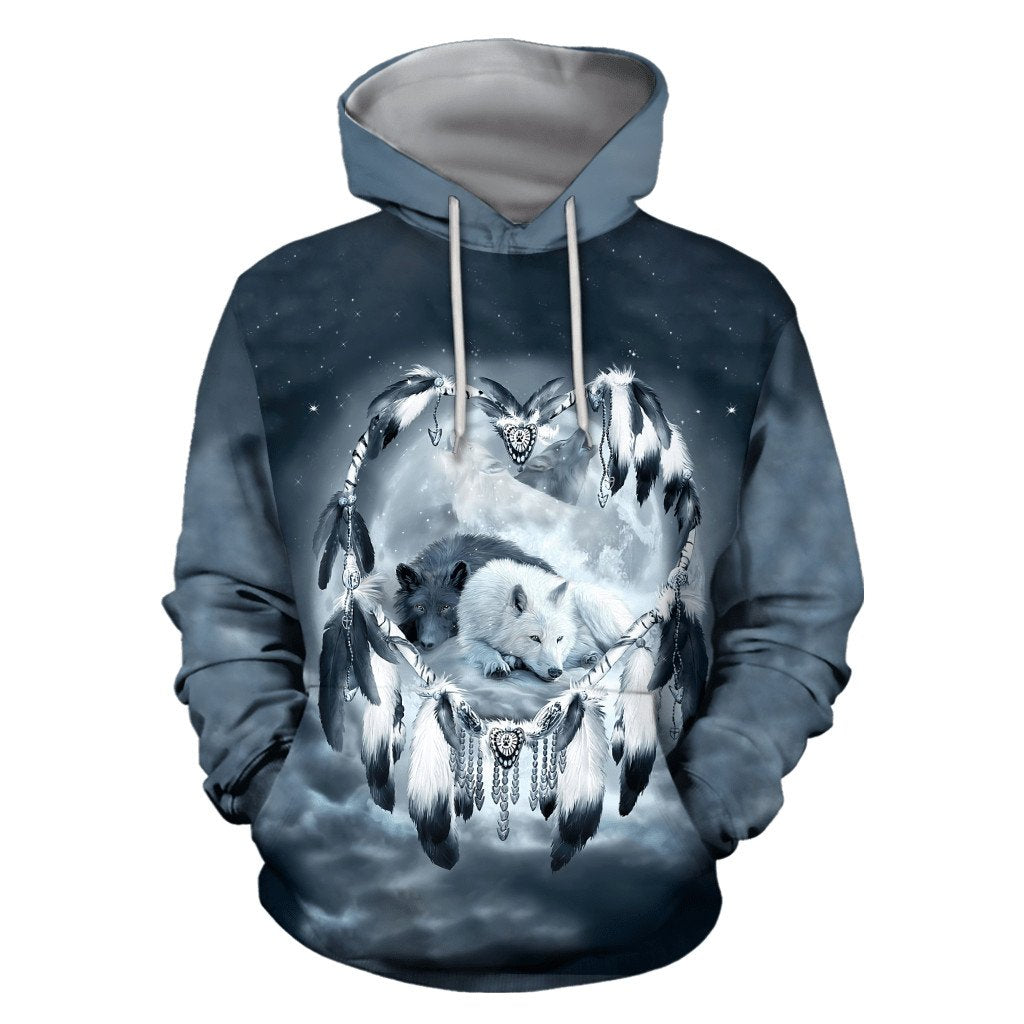 Wolf Native American 3D All Over Printed Unisex Shirts