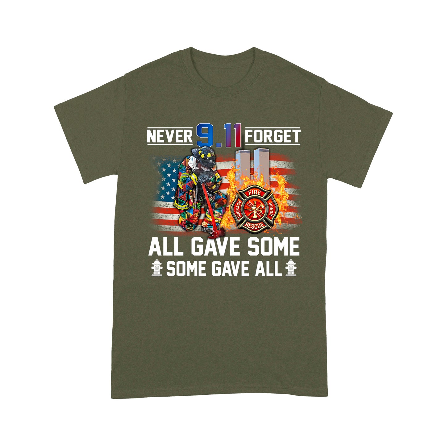 Never Forget 9.11 All Gave Some Some Gave All Standard T-Shirt, Best Gift For Firefighter