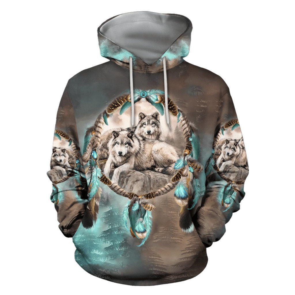 Wolf Native American 3D All Over Printed Unisex Shirts