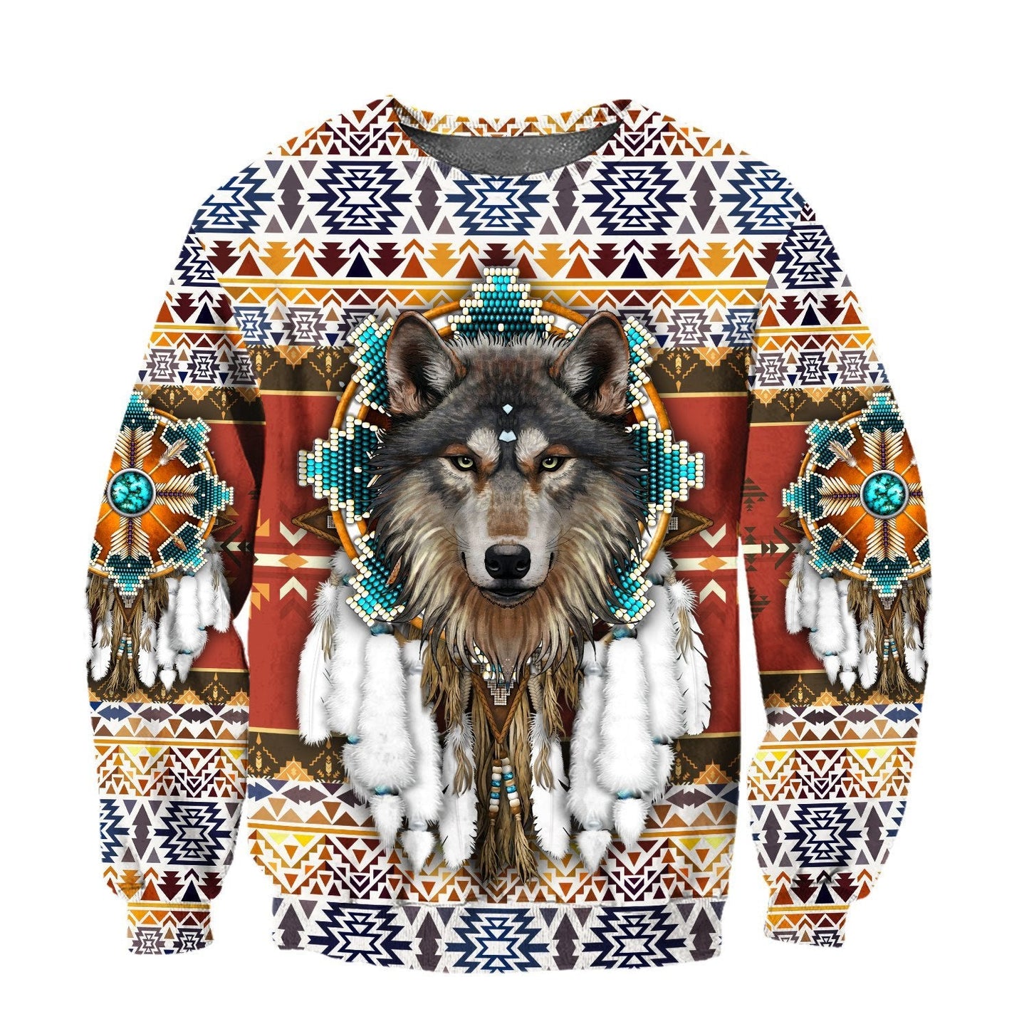 Wolf Native American 3D All Over Printed Unisex Shirts