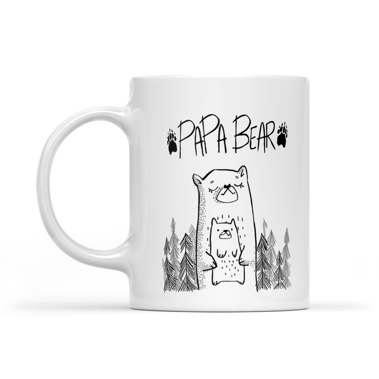 Best Gift For Dad White Mug Dad Papa Bear