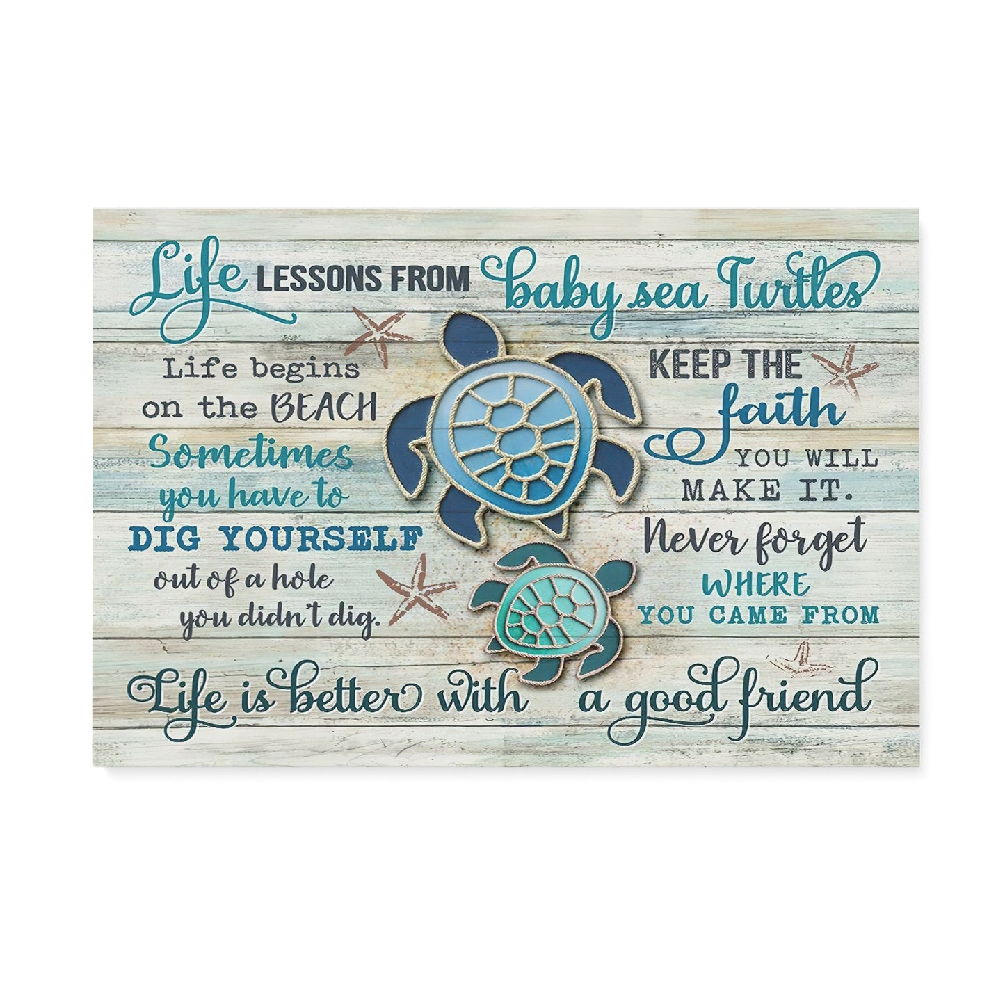 Beach Canvas Baby Sea Turtles