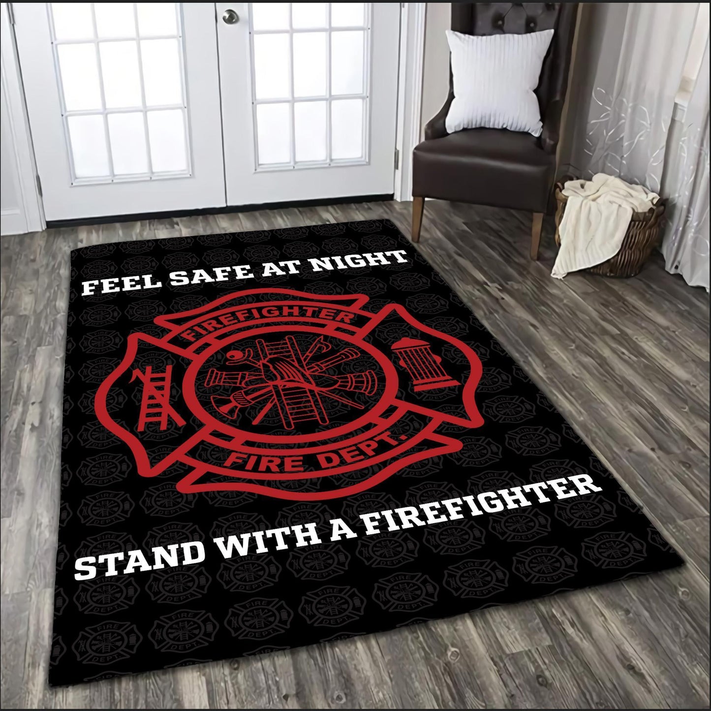 Feeling Safe With Firefighter Premium Rug