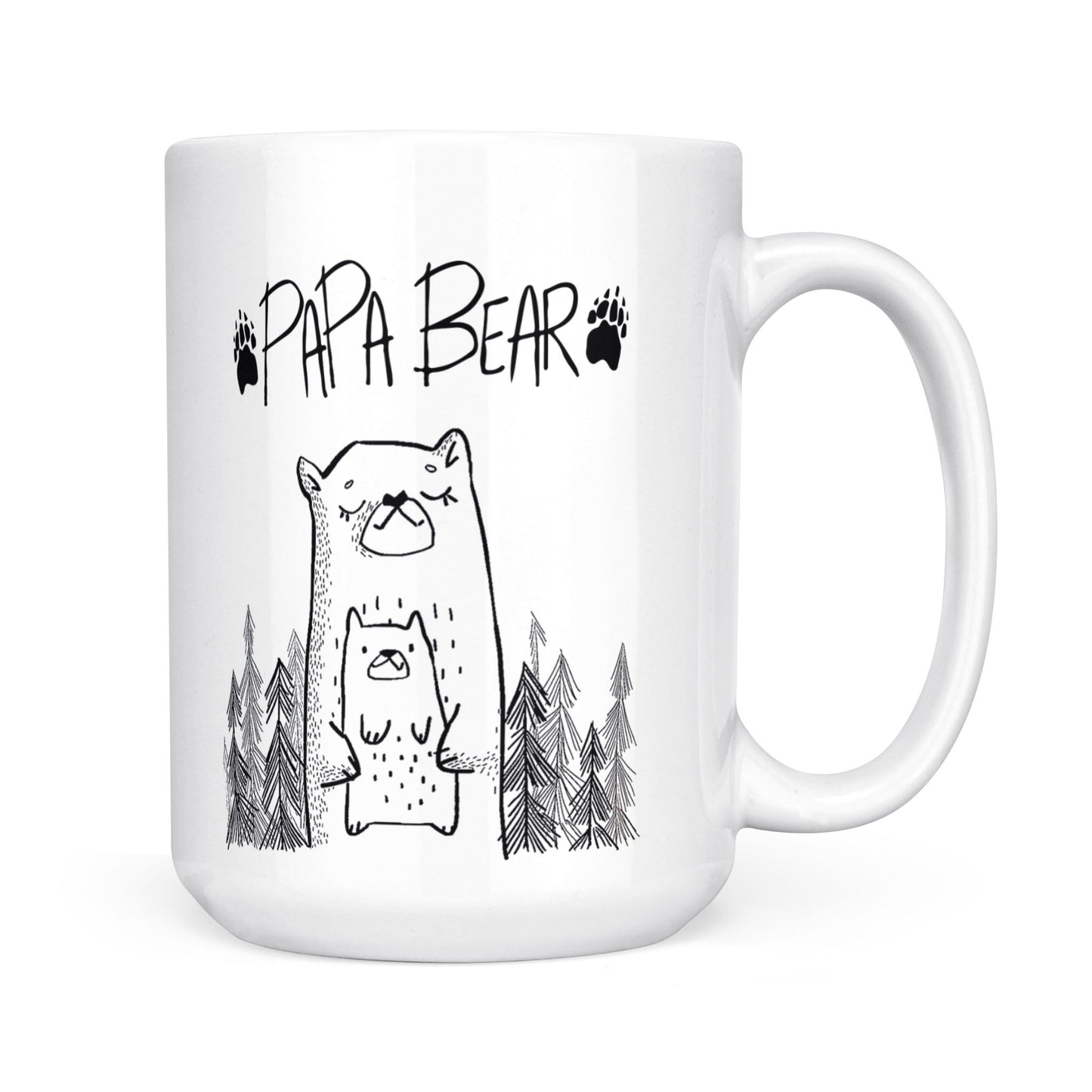 Best Gift For Dad White Mug Dad Papa Bear