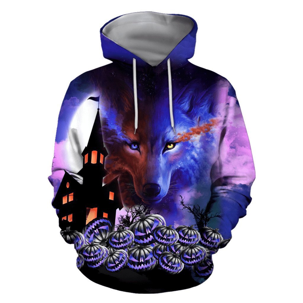 Halloween Wolf 3D All Over Printed Unisex Shirts