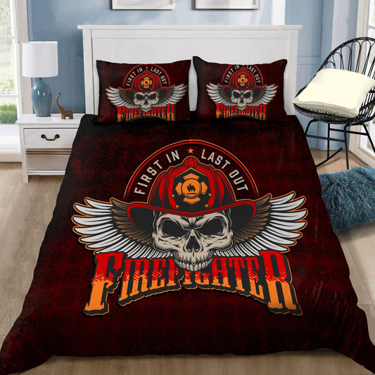 Cool Skull Firefighter Bedding Set