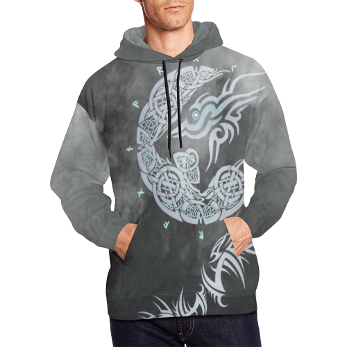 Viking Hoodie - Fenrir Wolf Of Viking A7 - Amaze Style™-ALL OVER PRINT HOODIES
