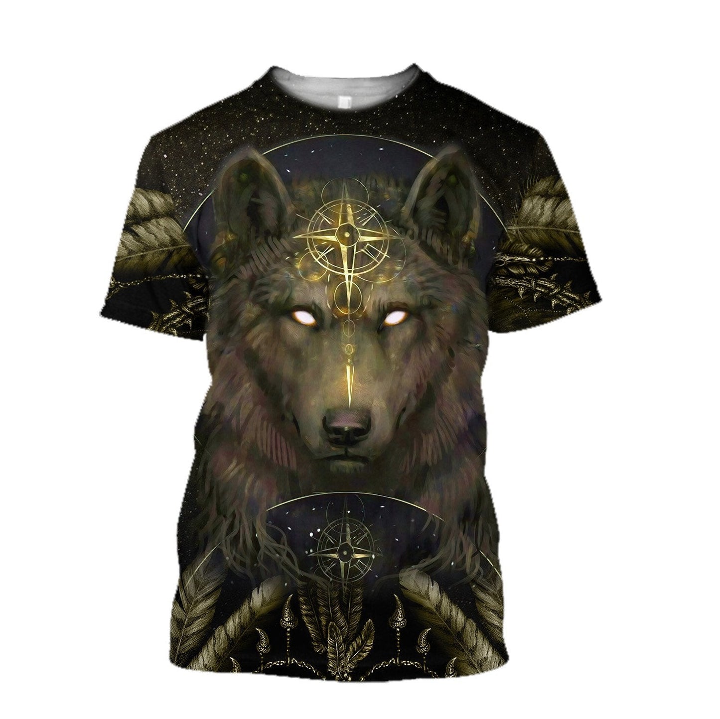 Wolf Tattoo 3D Over Printed Unisex Shirts