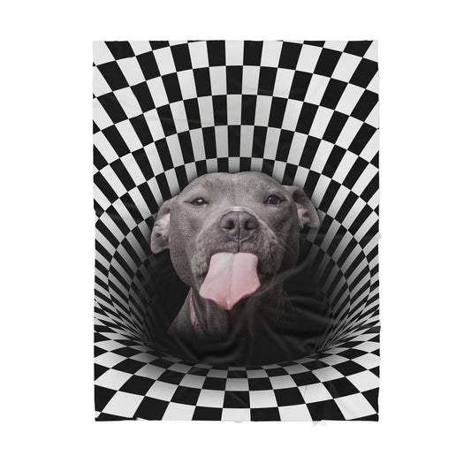 Custom Blanket Pitbull - Gift For Dog Mom - Sherpa Blanket HG