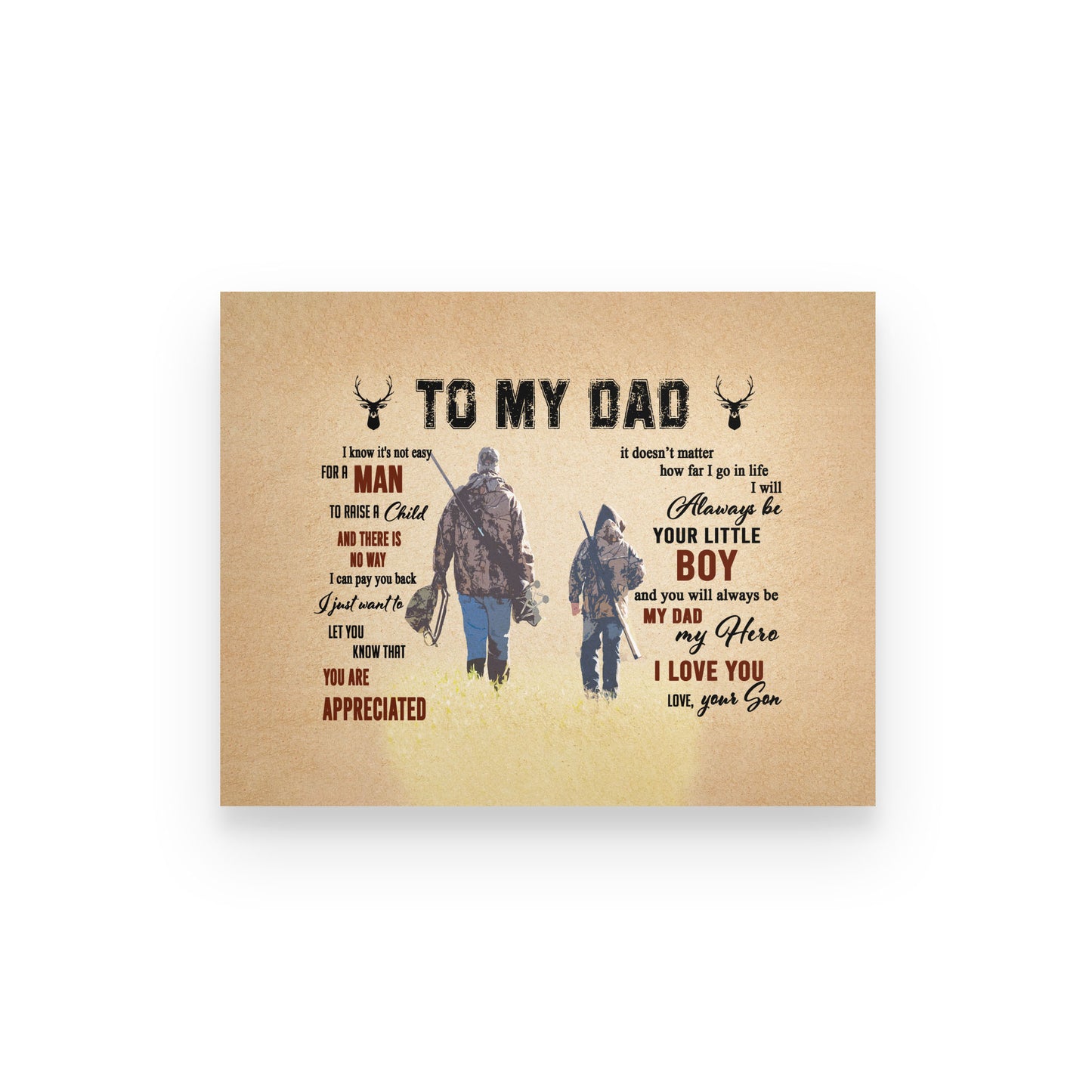 Family Canvas-To My Dad Hunting TA