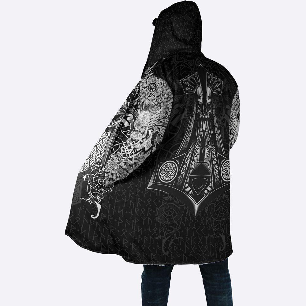 Vikings - Odin Tatoo Style - Amaze Style™-ALL OVER PRINT HOODIES