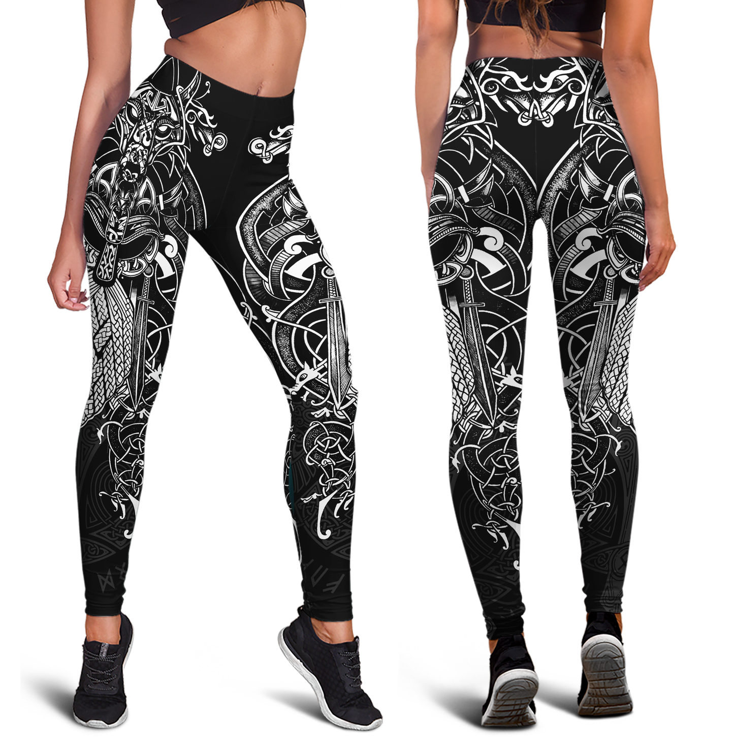 Vikings - Odin Tatoo Style - Amaze Style™-ALL OVER PRINT HOODIES