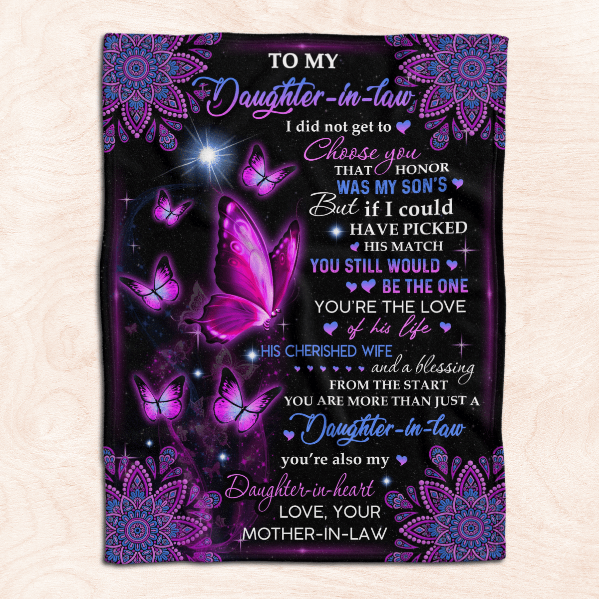 To My Daughter In Law - Premium Blanket