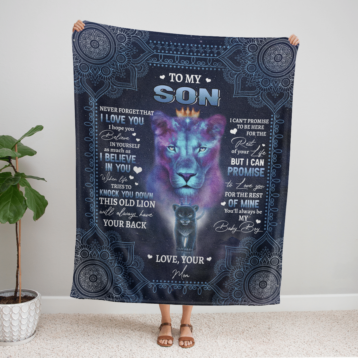 To My Son - Premium Fleece Blanket