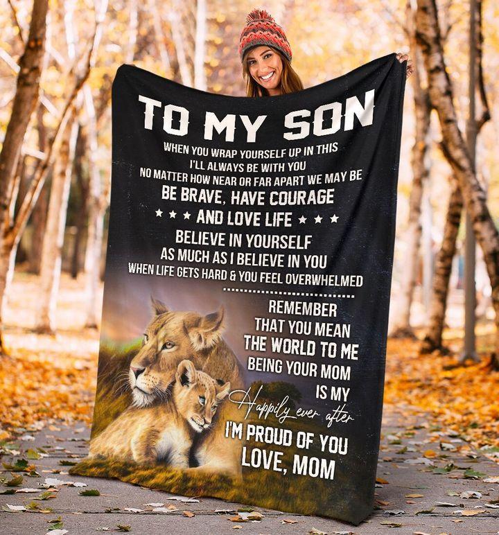 To My Son - Premium Fleece Blanket