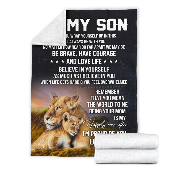 To My Son - Premium Fleece Blanket