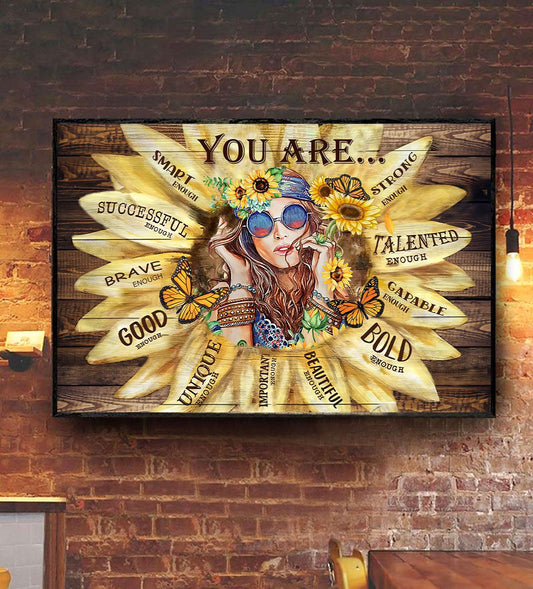 You Are Enough Hippie Vertical Poster