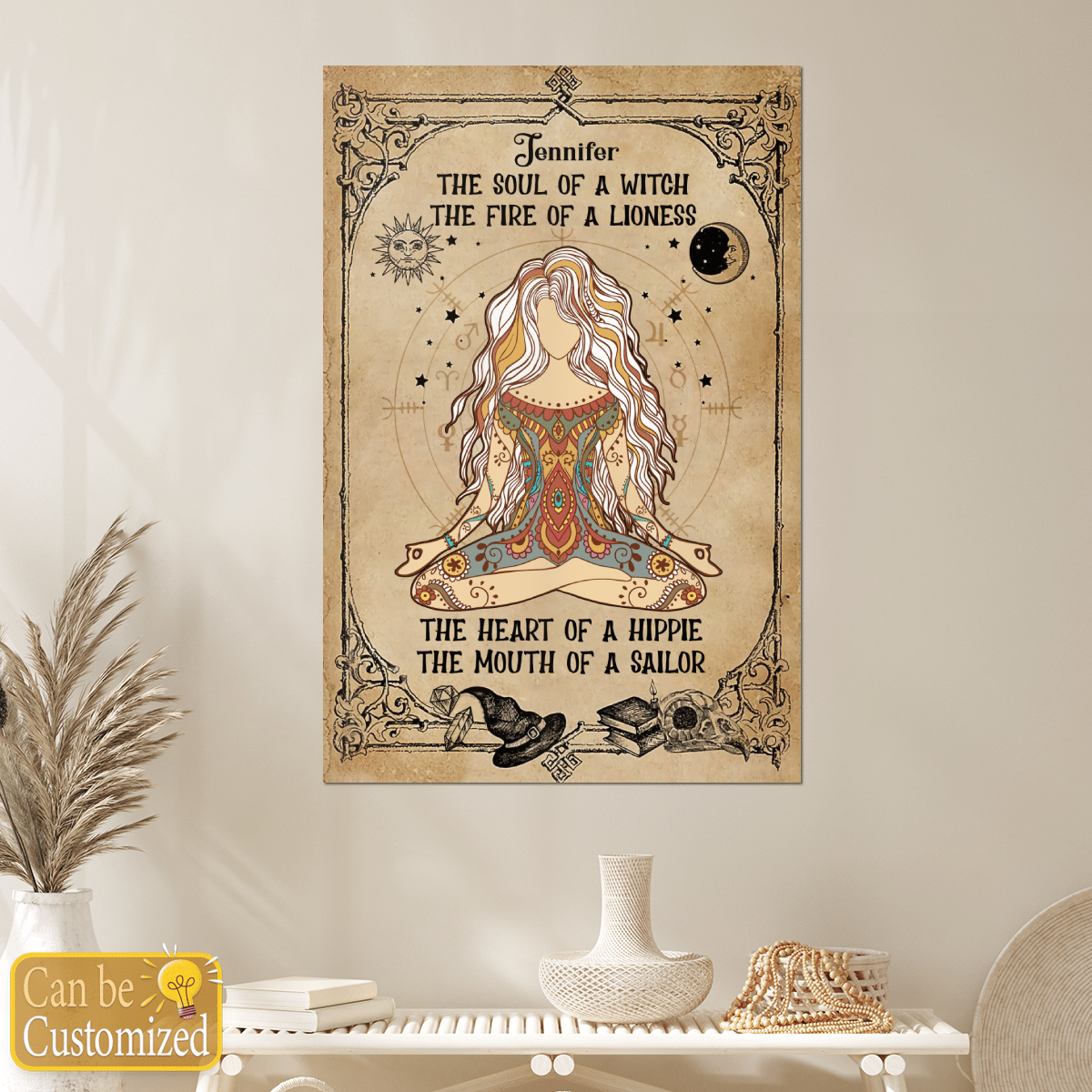The Soul Of A Witch - Personalized Canvas