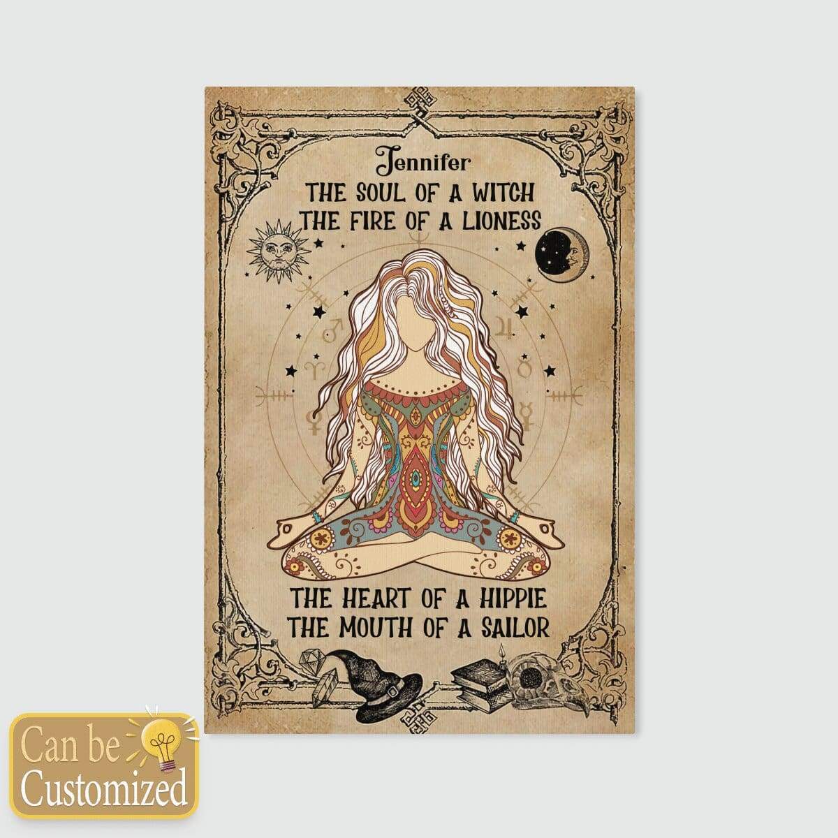 The Soul Of A Witch - Personalized Canvas