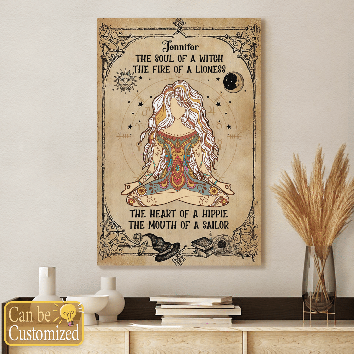 The Soul Of A Witch - Personalized Canvas