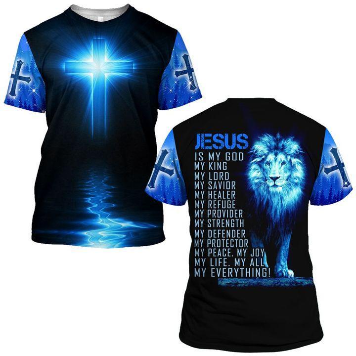 A JESUS GOD JESUS IS MY EVERYTHING ALL OVER PRINTED SHIRTS - Amaze Style™-Apparel