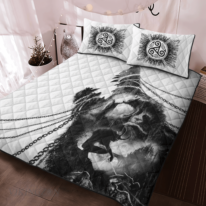 Viking Quilt Bedding Wolves