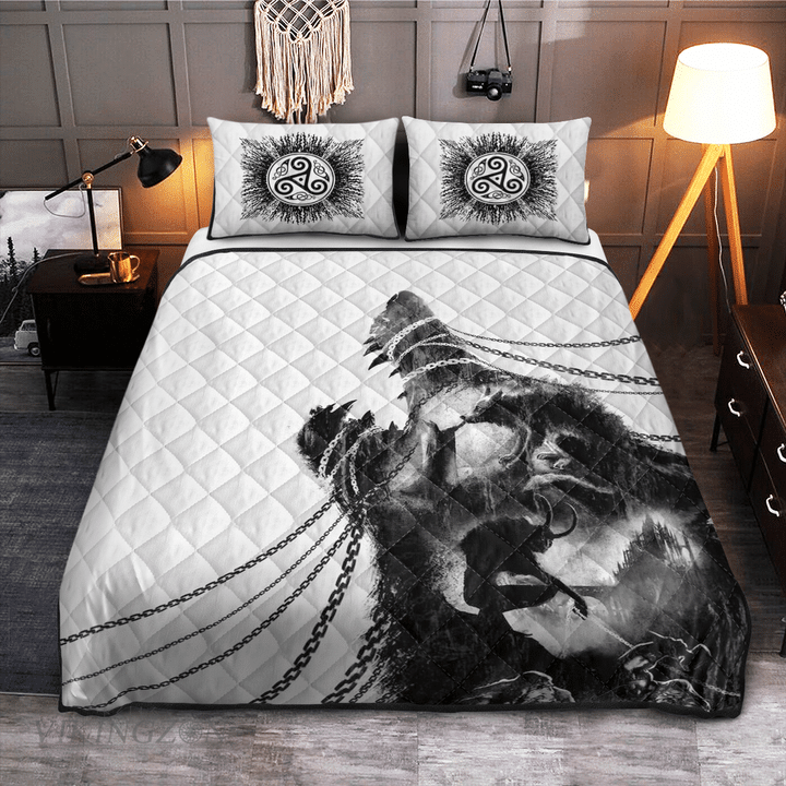Viking Quilt Bedding Wolves