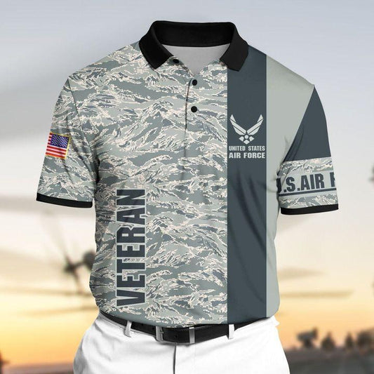 American US Air Force Veteran Over Printed Unisex Deluxe Hoodie ML